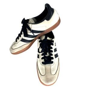 Adidas Samba OG Shoes Sneaker Cream Black Sand 6 Women